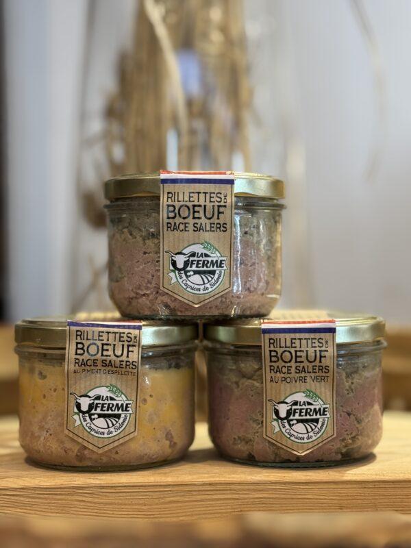 Rillettes pur bœuf, race salers