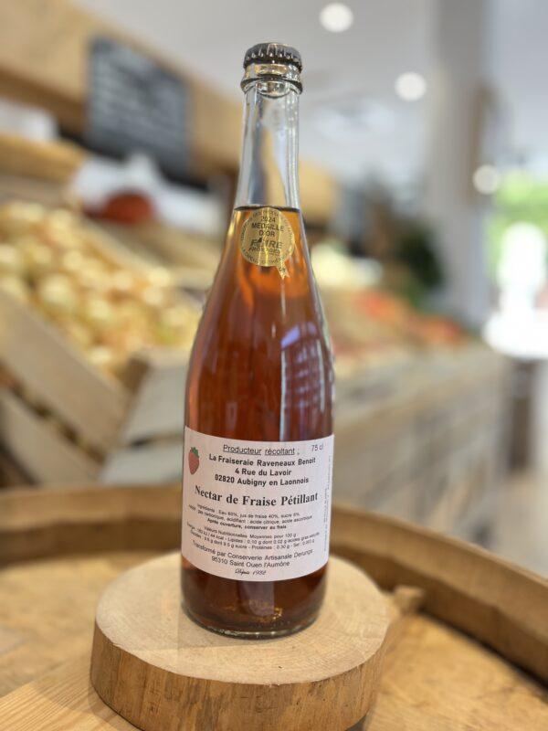 Nectar de fraise pétillant