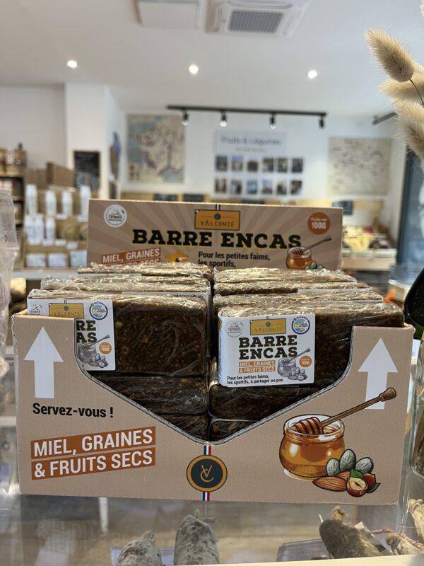 Barre encas - miel, graines et fruits secs