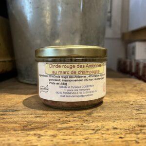 Terrine de dinde rouge au marc de champagne